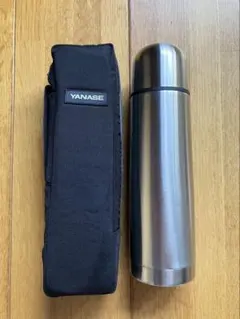 YANASE 水筒 ステンレスボトル 450ml 水筒カバー付き