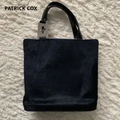 PATRICK COX ハンドバッグ ハラコ レザー 黒 ユリ紋章