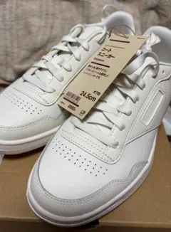 MUJI 無印良品×Reebok コートスニーカー　白　24.5cmのサムネイル