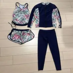 花柄　水着　4点セット　Mサイズ