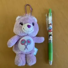 Care Bearsキーホルダー&Disney緑ボールペンセット