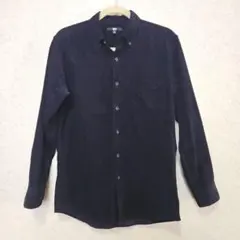 UNIQLO ネイビー ボタンダウン 長袖シャツ