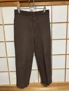 W34L28 USA製 チビタグ 80s ブラウン　ディッキーズ　dickies