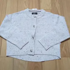 新品☆コムサイズム　アイボリー　カラーネップニットカーディガン120㎝