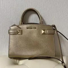 MICHAEL KORS ゴールド ハンドバッグ　ショルダー付き