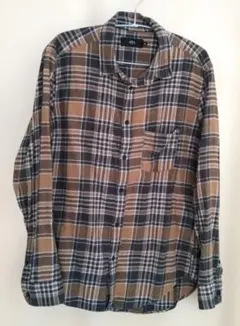 AZUL メンズ チェック柄 長袖シャツ