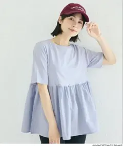 【新品/タグ付き】coca コカ　クルーネックドッキングカットソー XLのサムネイル