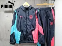 美品 PUMA マンチェスターシティー 23/24 プレマッチ 上下セットアップ
