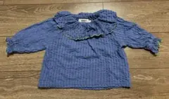 MARKETY'S HOGAN ブルー フリルトップス 80