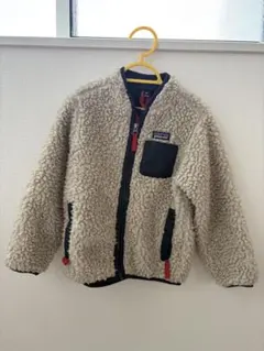 Patagonia フリースジャケット 5T クリーム/ネイビー