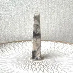 ［まとめ買い割引］天然石　ブラックフラワーアゲート　タワー