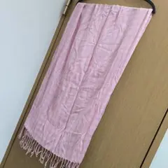 ピンクストール フリンジ付き 薄手