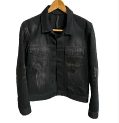 DIESEL archive black coated denim jacket - メルカリ
