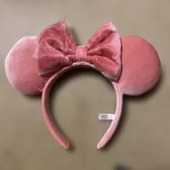 ディズニー カチューシャ ベロア ピンク