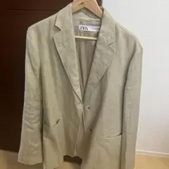 50/XL【未使用級】ZARA ザラ ベージュジャケット 春夏 清涼 - メルカリ