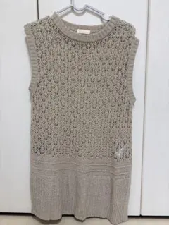 earth music&ecology ベージュニットベスト