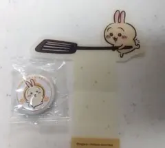 ちいかわ くら寿司 コラボ うさぎ 缶バッジ＆パァンケーキ 台紙