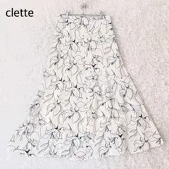 大きいサイズ2L■clette クレット アシンメトリーティアードスカート 花柄のサムネイル