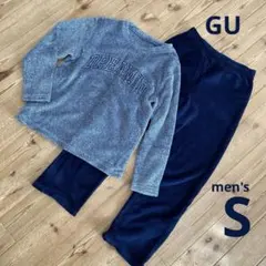 【男の子】【men's】フリースパジャマ上下セット　ネイビー系　S