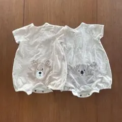 アカチャンホンポ　ロンパース　カバーオール　おしりアニマル 60 2点セット