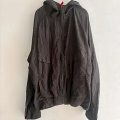 ナイロンジャケット 人気 アウター ブラック フード付き メンズ 長袖 無地 黒