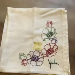 Sybilla シビラ ハンカチ 花柄刺繍 オフホワイトのサムネイル