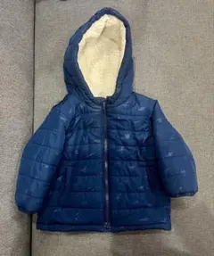 babyGap フード付きネイビーアウター 12-18m 80 紺　恐竜