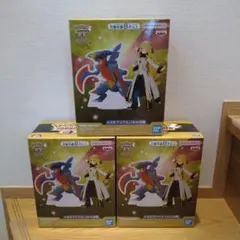 【未開封】ポケモンマスターズEX メガガブリアス＆シロナ　フィギュア 3個セット