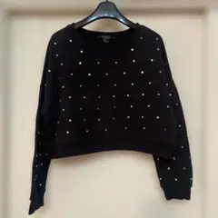 Forever 21 スパンコール ブラック トレーナー S/P