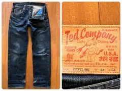 ★Ted Company テッドマン DEVIL 001 ストレートデニムW33のサムネイル