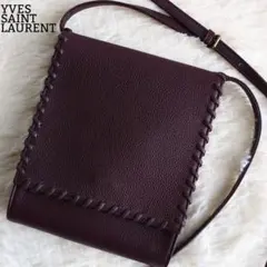 希少 イヴサンローラン ショルダーバッグ ビンテージ カサンドラ オールレザー