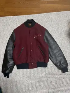 【希少・USA製】GAME SportswearスタジャンXL豪華刺繍 レザー