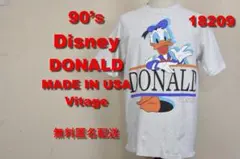 90’s ドナルド ディズニー公式 USA製 18207両面プリント ビンテージ