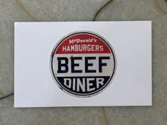 【レア】マクドナルド 2014年 ダイナーシリーズ ステッカー BEEF