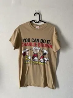 PEANUTS チャーリーブラウン Tシャツ ベージュ S