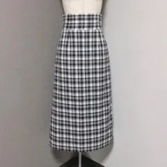 マジェスティックレゴン チェック タイト ロング スカート Sサイズ