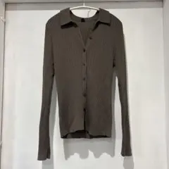 ユニクロ メリノリブポロカーディガン ニット