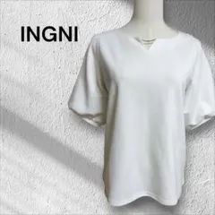美品INGNI ホワイト レーススリーブ シャツ