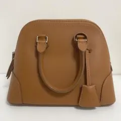 本革】ブラウンレザー ハンドバッグ ストラップ付き ブガッティ - メルカリ