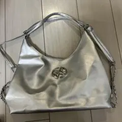 シルバー 光沢 ショルダーバッグ
