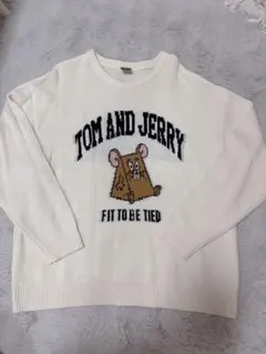 トムとジェリー ニットセーター ホワイト
