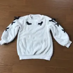 cest geant リボン付き モコモコ　白トップス 110