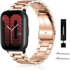 新品✨️ RoSoki 20MM バンド Garmin 金属バンド 交換ベルト