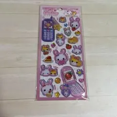 ★ 平成はっぴーフォン ステッカー ふわふわラビちゃん　クラックス