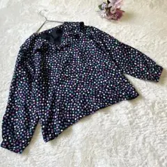 a2118【ビックカラー】カラフル 総柄 パフスリーブ