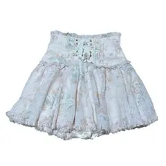 LIZ LISA ライトピンク 花柄 コルセット フリル ミニスカート サイズ0