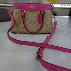 COACH ショルダーバッグ ベージュ/ピンク
