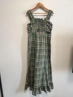 LILY BROWN チェック柄キャミワンピース