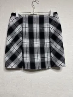 チェック柄タイトスカート ブラック・ホワイト