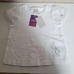 【新品未使用】petit main アリエルお花バルーン袖 Tシャツ90cm